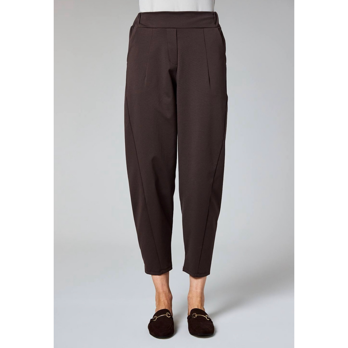 DECK Brown Barrel Trousers