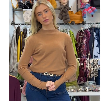Brown & Gold Elasticated Belt