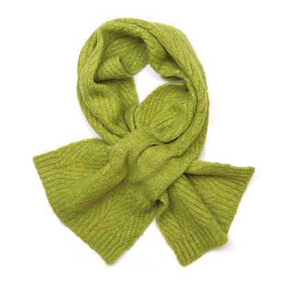 POM Chartreuse Green Hat & Scarf Set