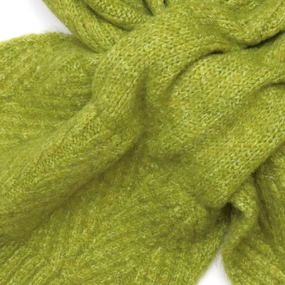 POM Chartreuse Green Hat & Scarf Set