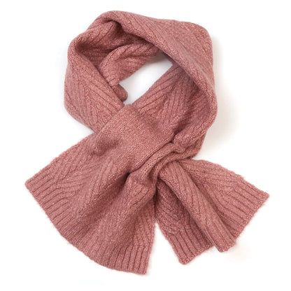POM Dusty Pink Knit Collar Scarf