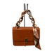 Rust Patent Handbag Gold Handle/Scarf