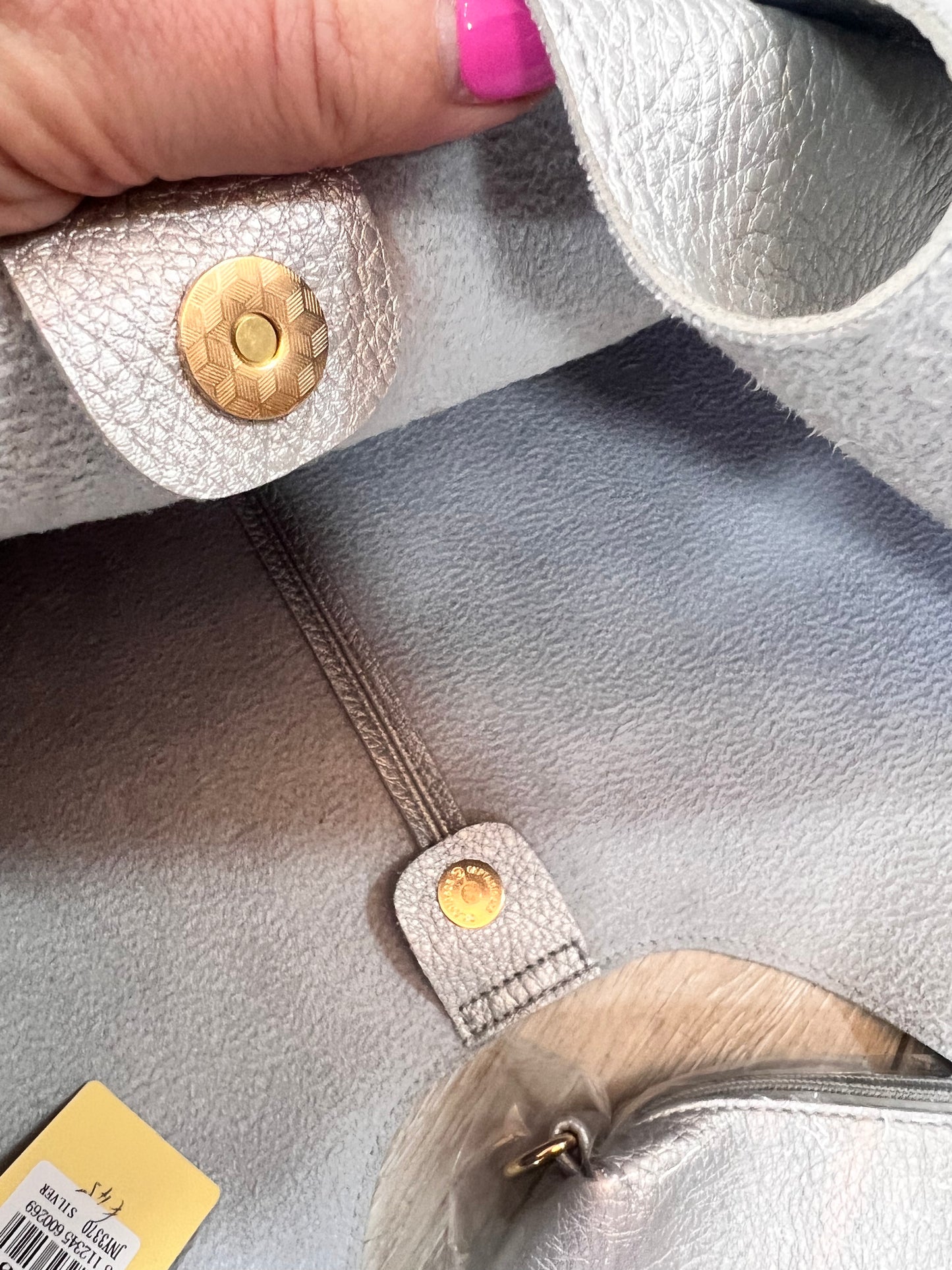 Silver Metallic Shoulder 2 In 1 Bag