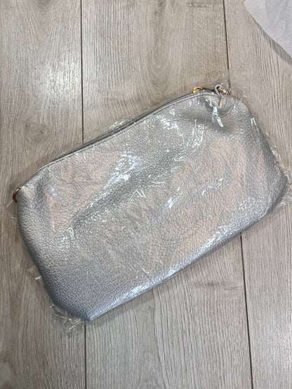 Silver Metallic Shoulder 2 In 1 Bag