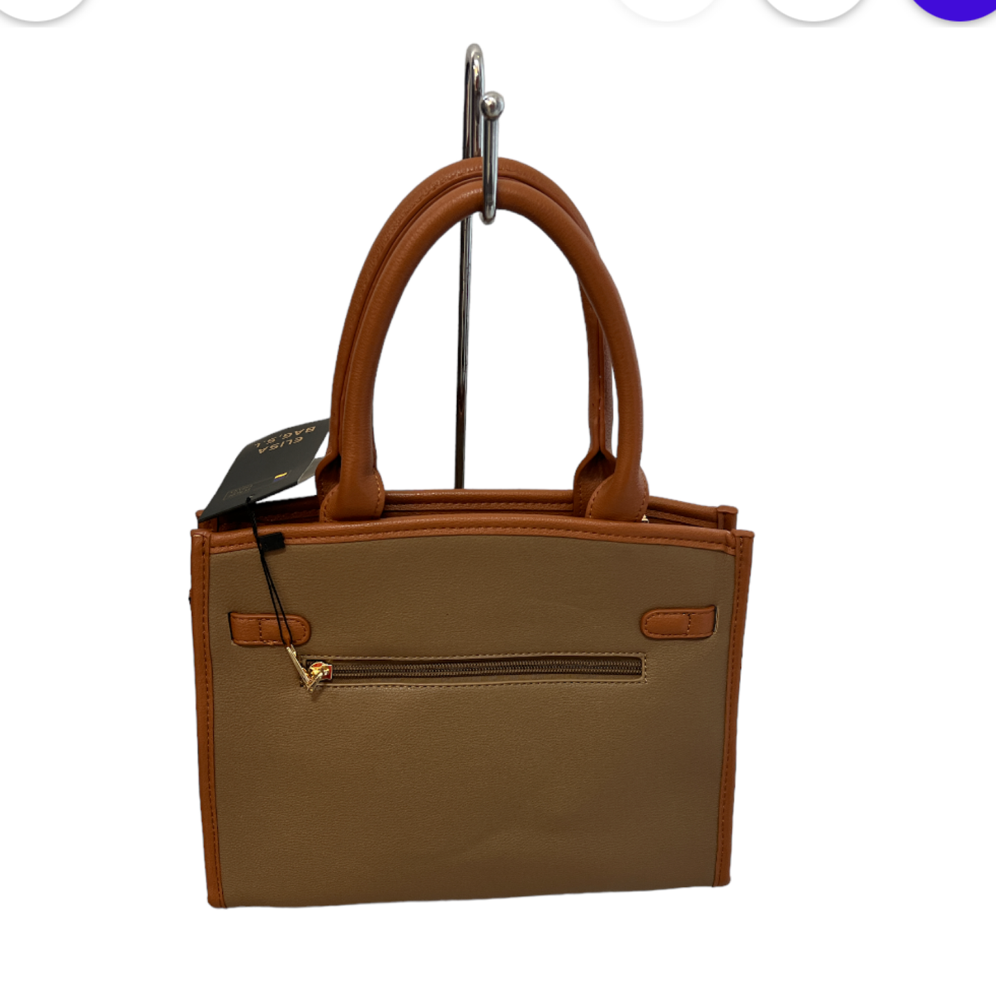 Taupe & Tan Handbag