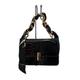 Black Patent Handbag Gold Curb/Scarf Handle