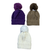 Fleece lined knit hats with pearls and bobble
