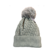 Pearl Studded Fleece Lined Knitted Bobble Hats