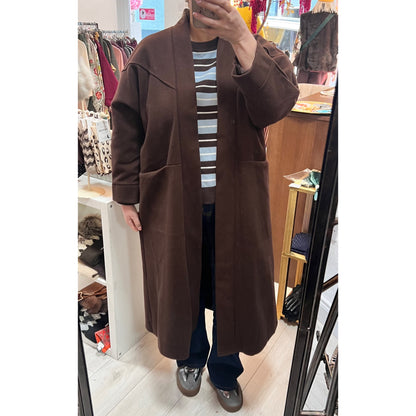 Brown Duster Coat Oversized