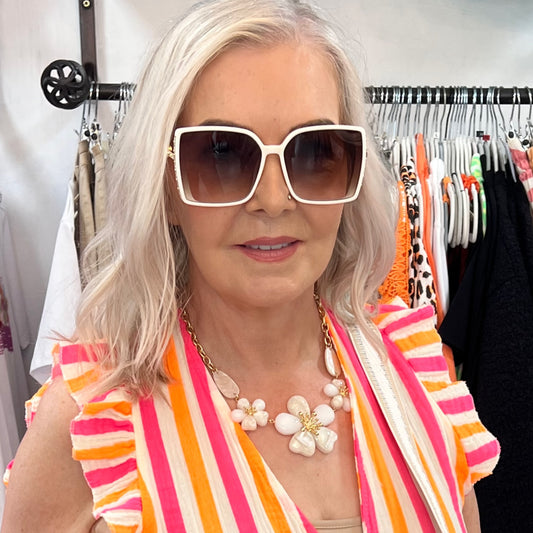 Cream Oversized Sunglasses