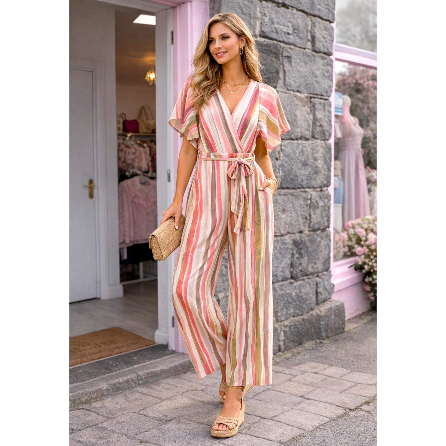 Sunset Striped Jumpsuit