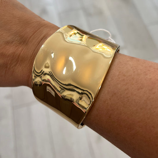 Gold Metal Mirrored Bangle
