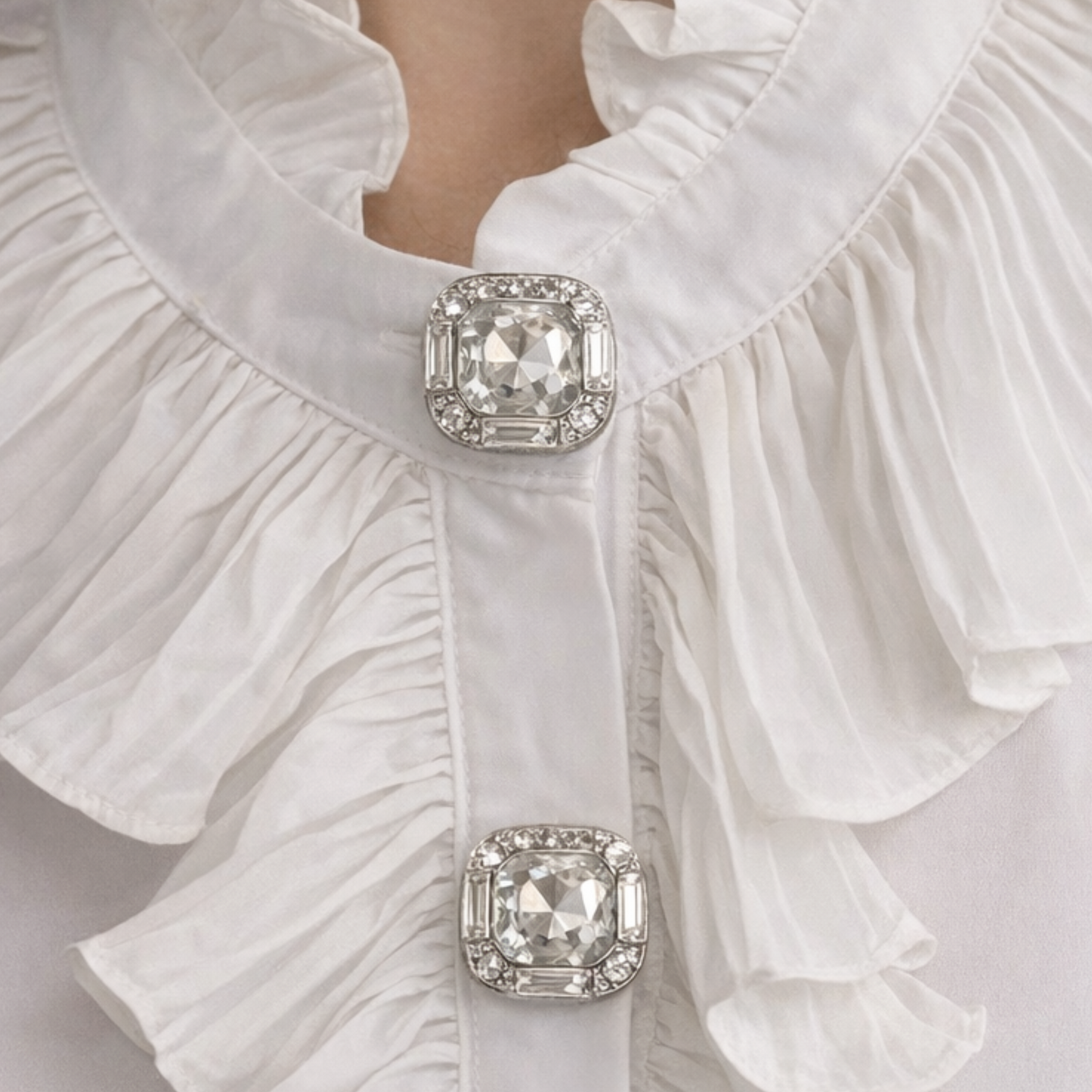 Crystal Statement Button Covers /Cufflinks (Set)