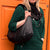 Black Leatherette Bag Fur Handle & PomPom