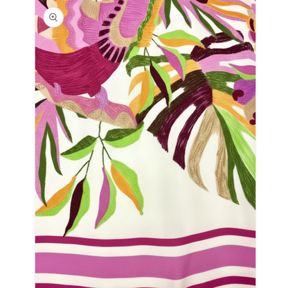 DECK Palm Multiprint Top Fuschia