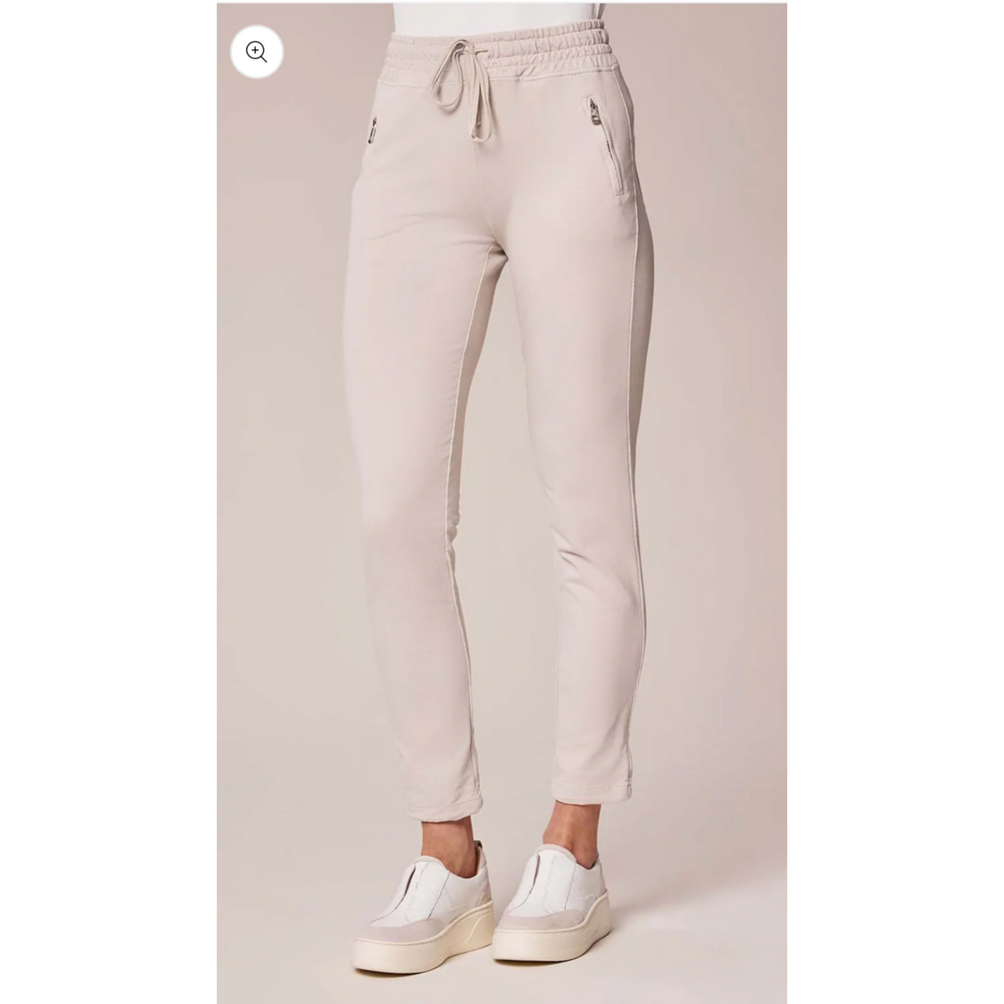 DECK Beige Zip Pocket Joggers