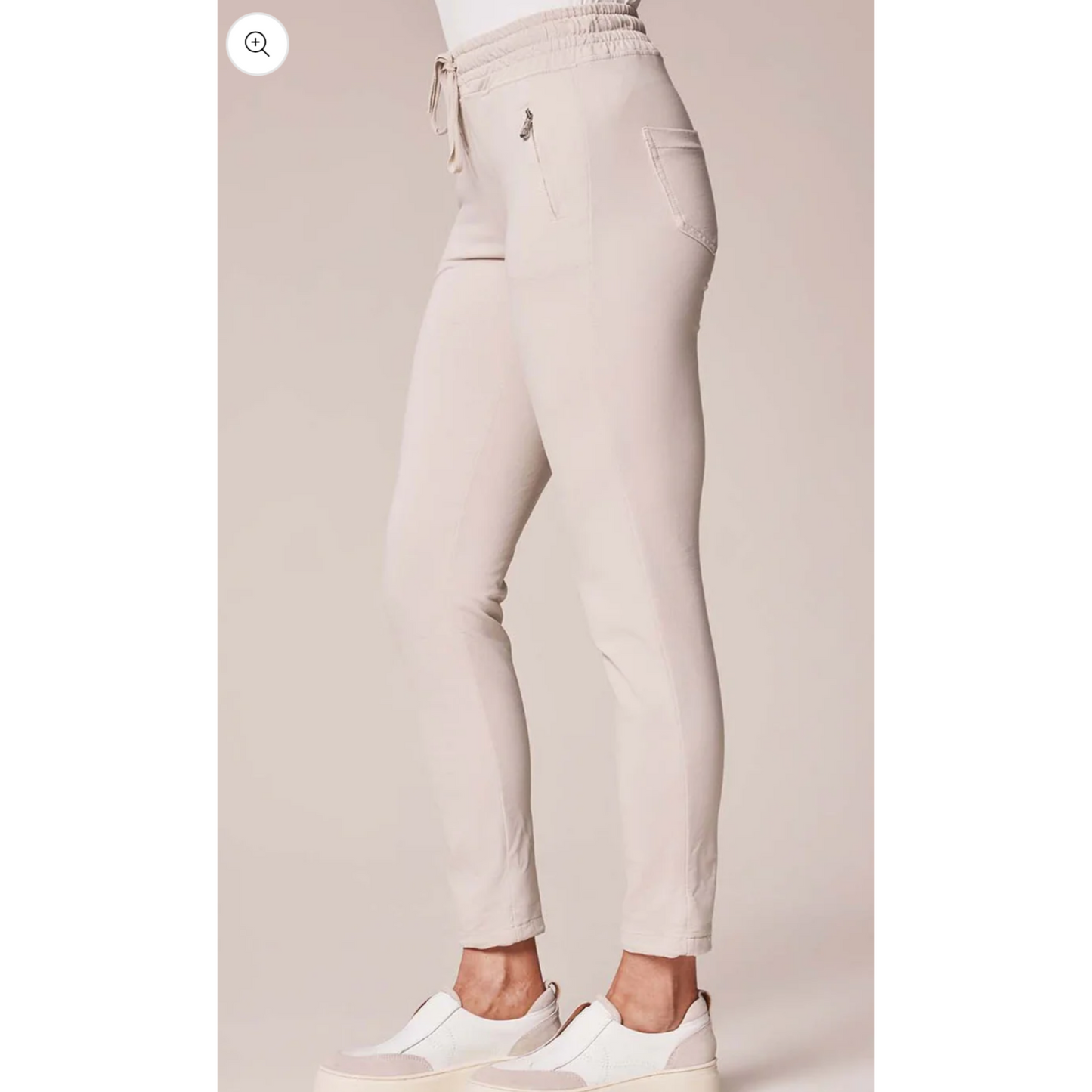 DECK Beige Zip Pocket Joggers