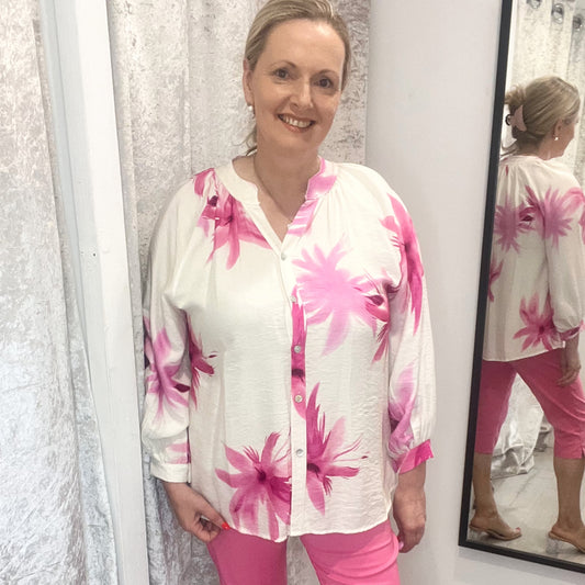 Georgia Floral Shirt Blouse (2 Colours)