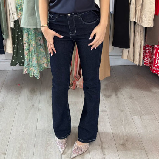 Demi Dark Blue Flared Jeans