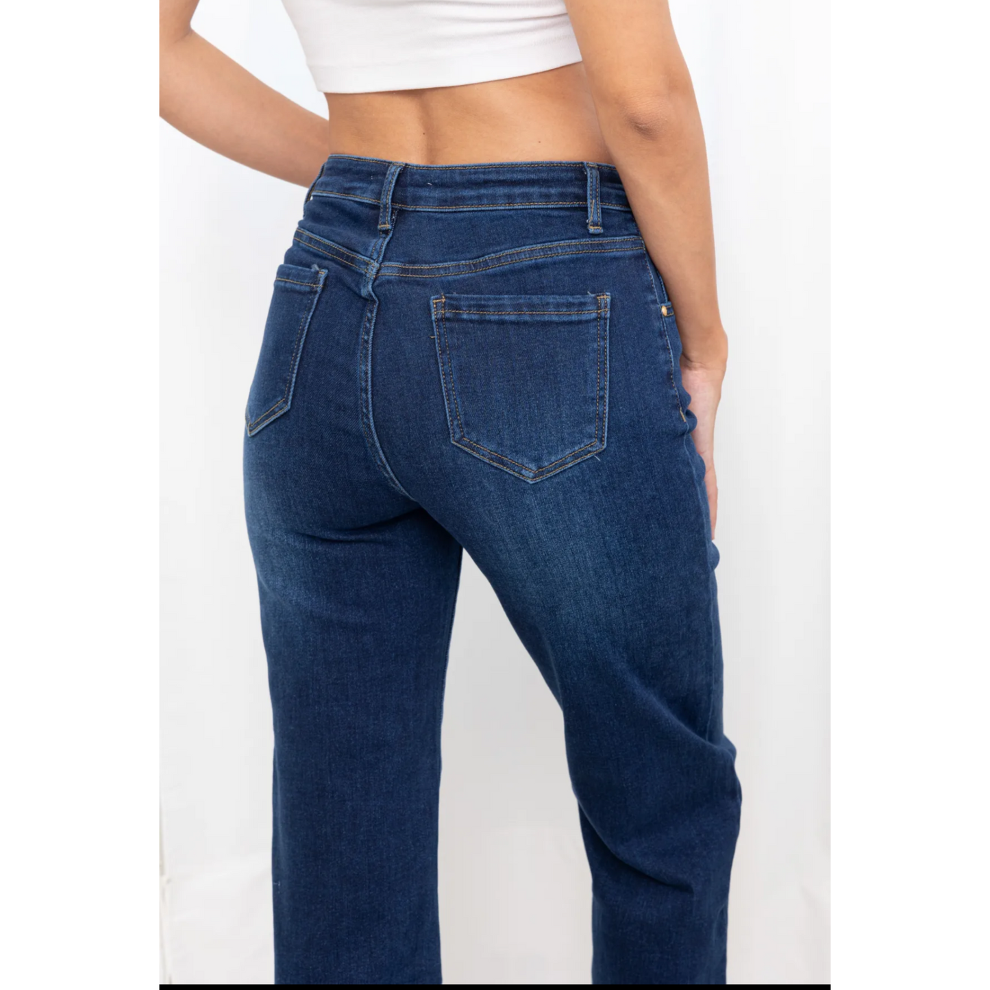 Sylvia Blue Denim Straight Leg Jeans