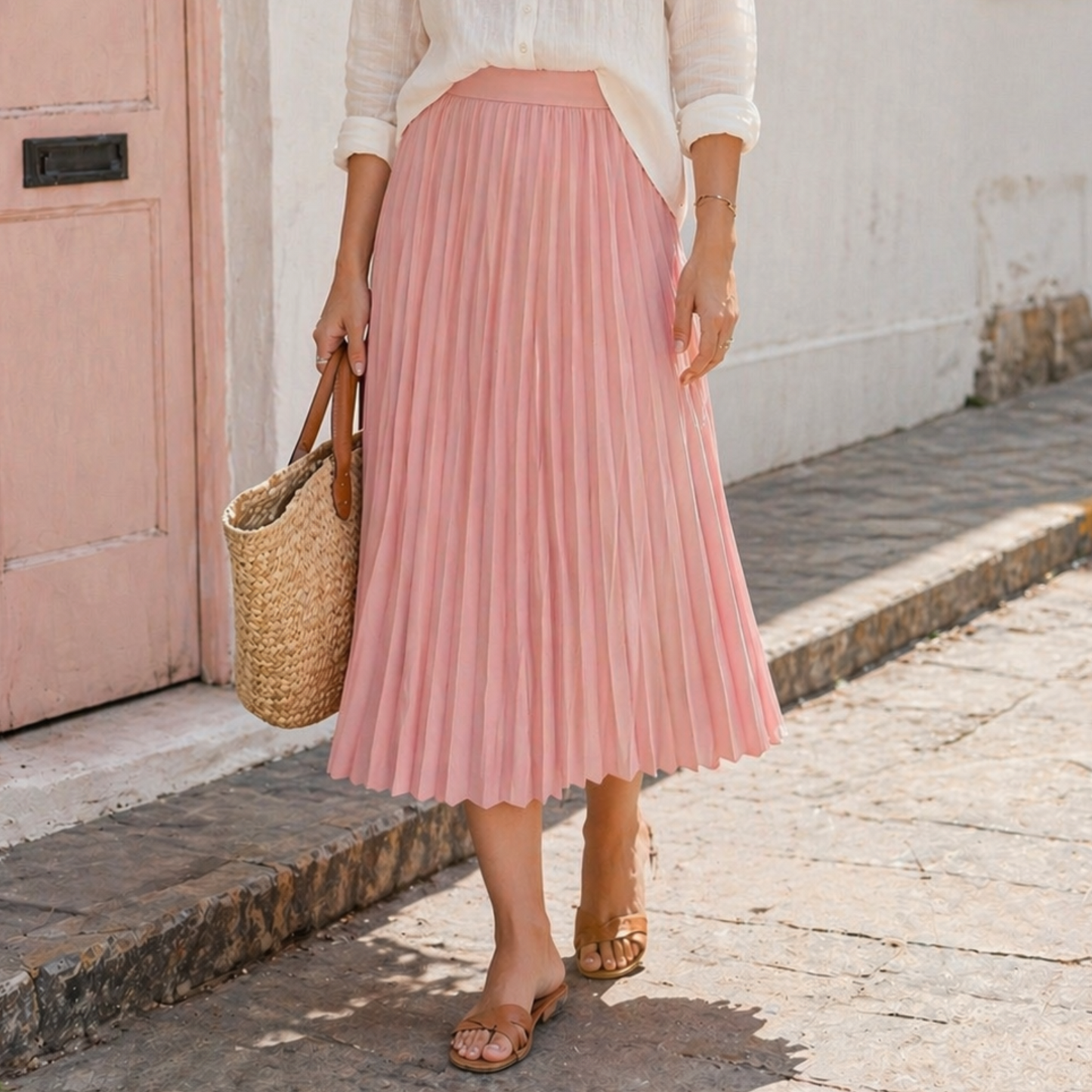Fainche Pleated Elasticated Skirt (5 Colours)