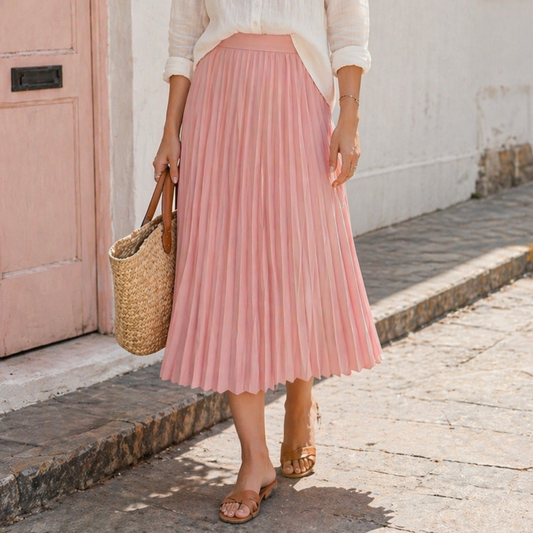 Fainche Pleated Elasticated Skirt (5 Colours)
