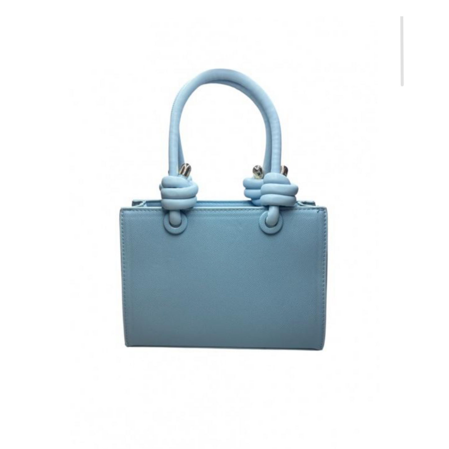 Sky Blue Leatherette Handbag