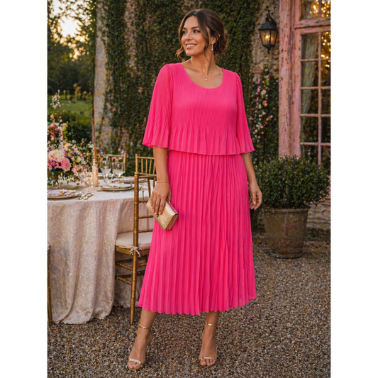 Pink Pleated Dress (One Size)