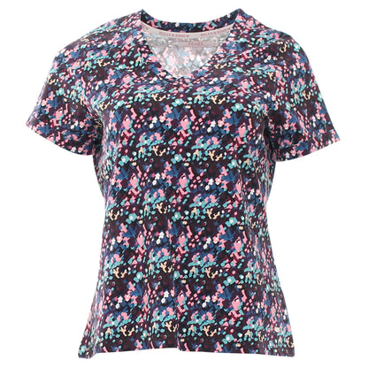 RELAX & RENEW Multicoloured T-Shirt Navy & Mauve