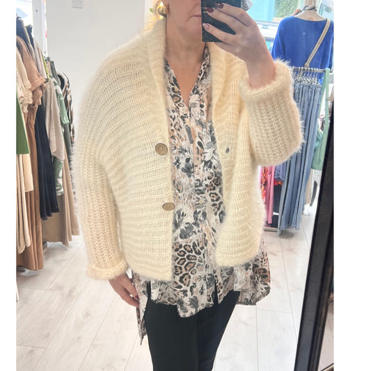 Phoebe Cosy Cream Cardigan