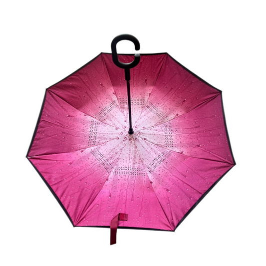 Upside Down Umbrella Magenta/Black