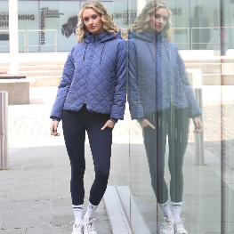 RELAX & RENEW Fia Padded Jacket Blue