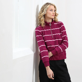 RELAX & RENEW Half Zip Jumper Grape