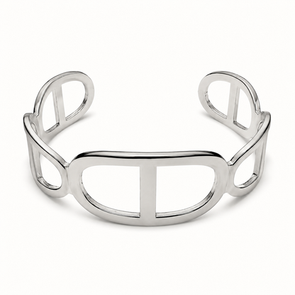 SilverStainless Steel Statement Cuff Bangle