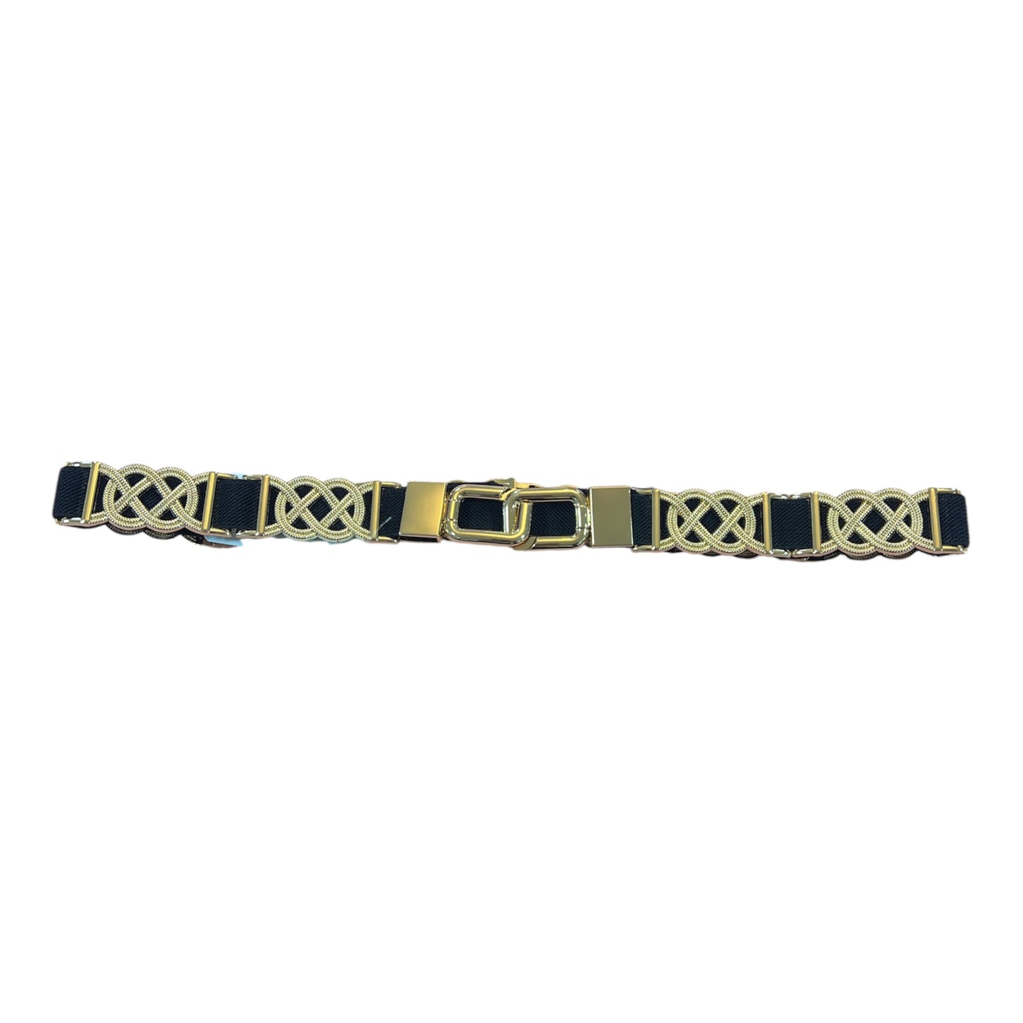 Black & Gold Elasticated Belt