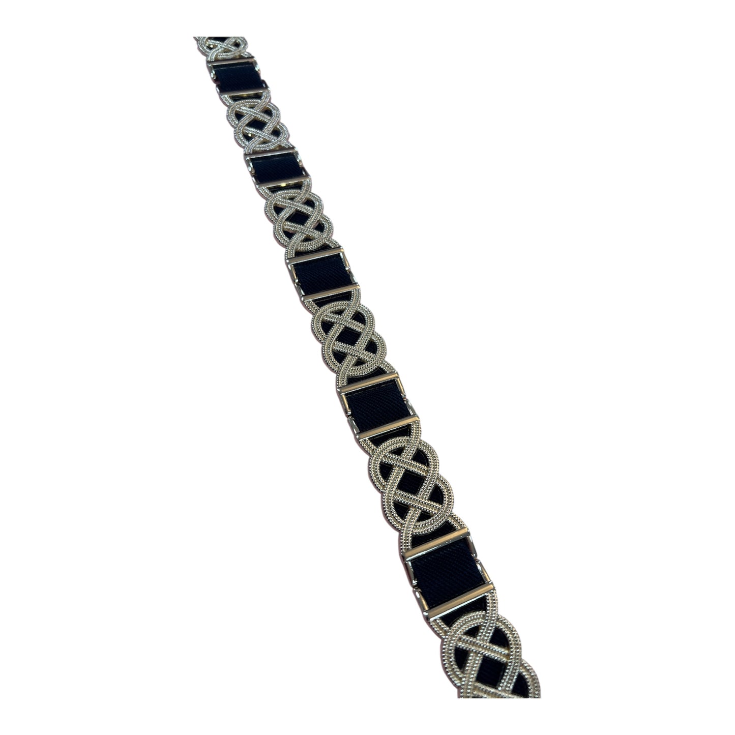 Black & Gold Elasticated Belt