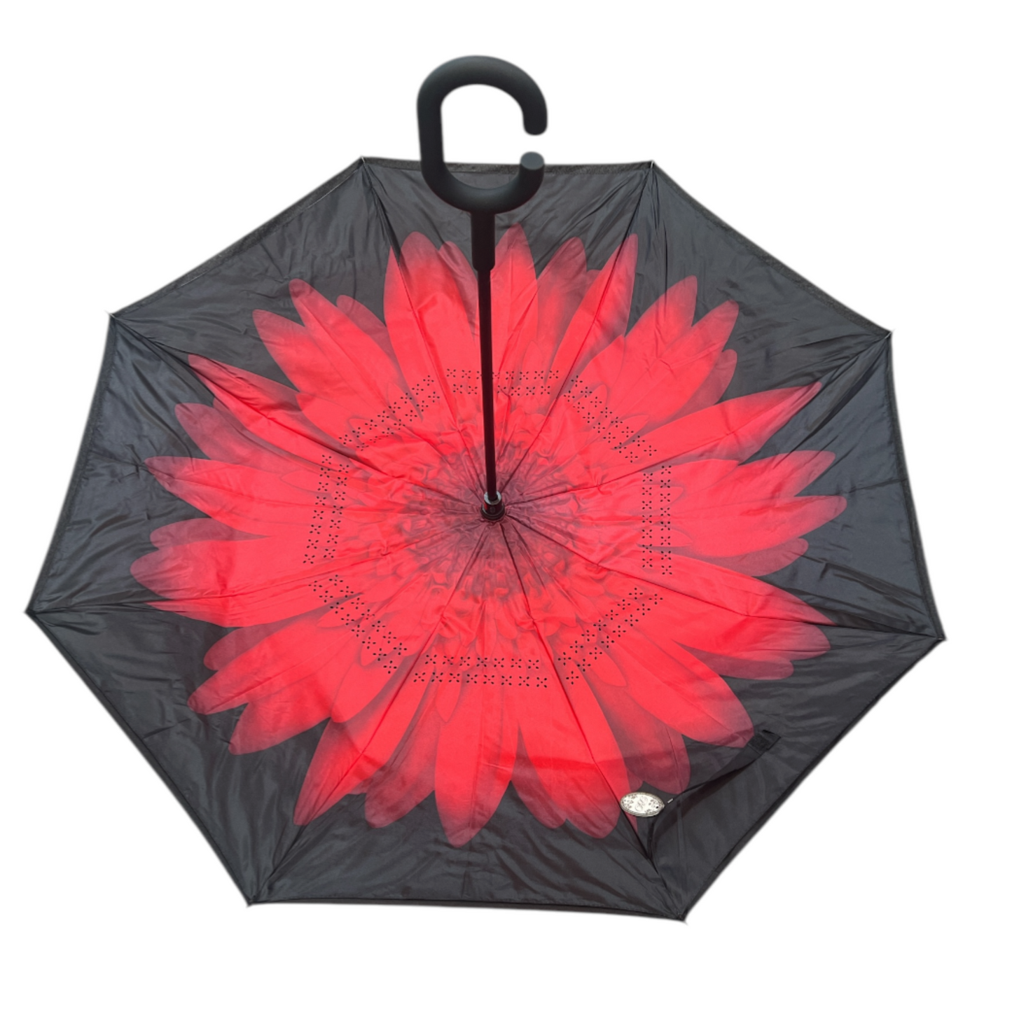 Upside Down Umbrella Red Flower