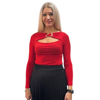 Olivia Bodycon Top With Gold Buckle (2Colours)