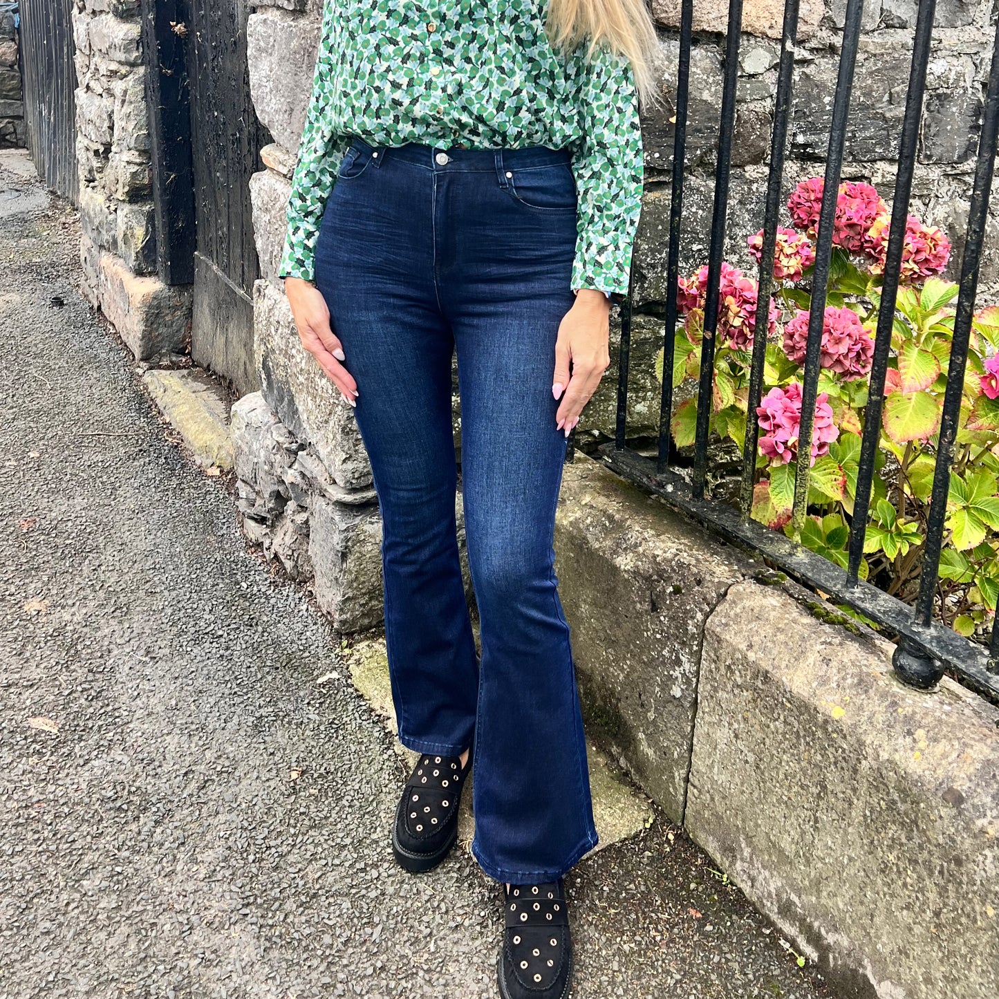 Rant & Rave Kim Flare Dark Jeans