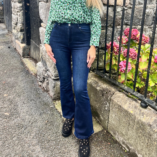 Rant & Rave Kim Flare Dark Jeans