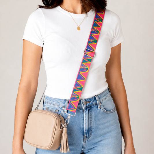 Neon Zigzag Adjustable Bag Strap