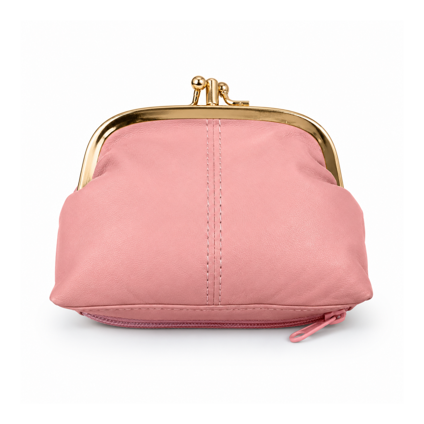 Blush Pink Leather Coin Purse & Card Holder