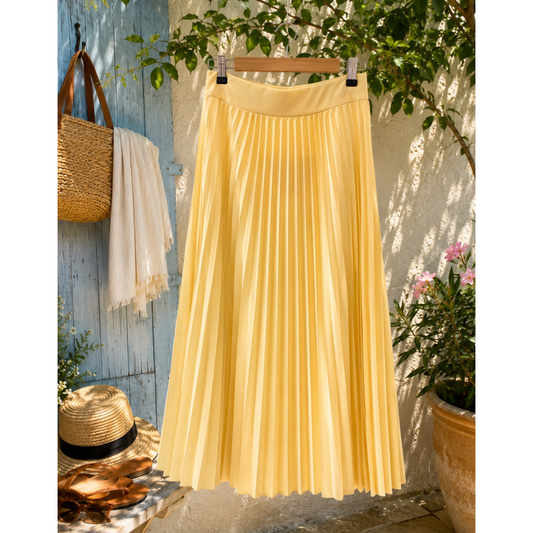 Lemon Pleated Skirt One Size