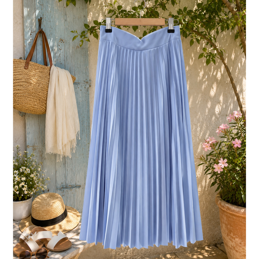 Powder Blue Pleated Skirt One Size