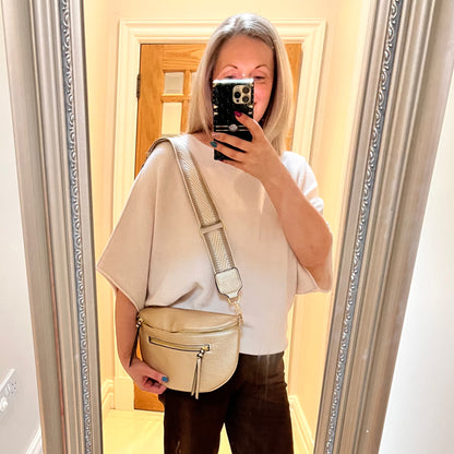 Gold Metallic Crossbody Bag