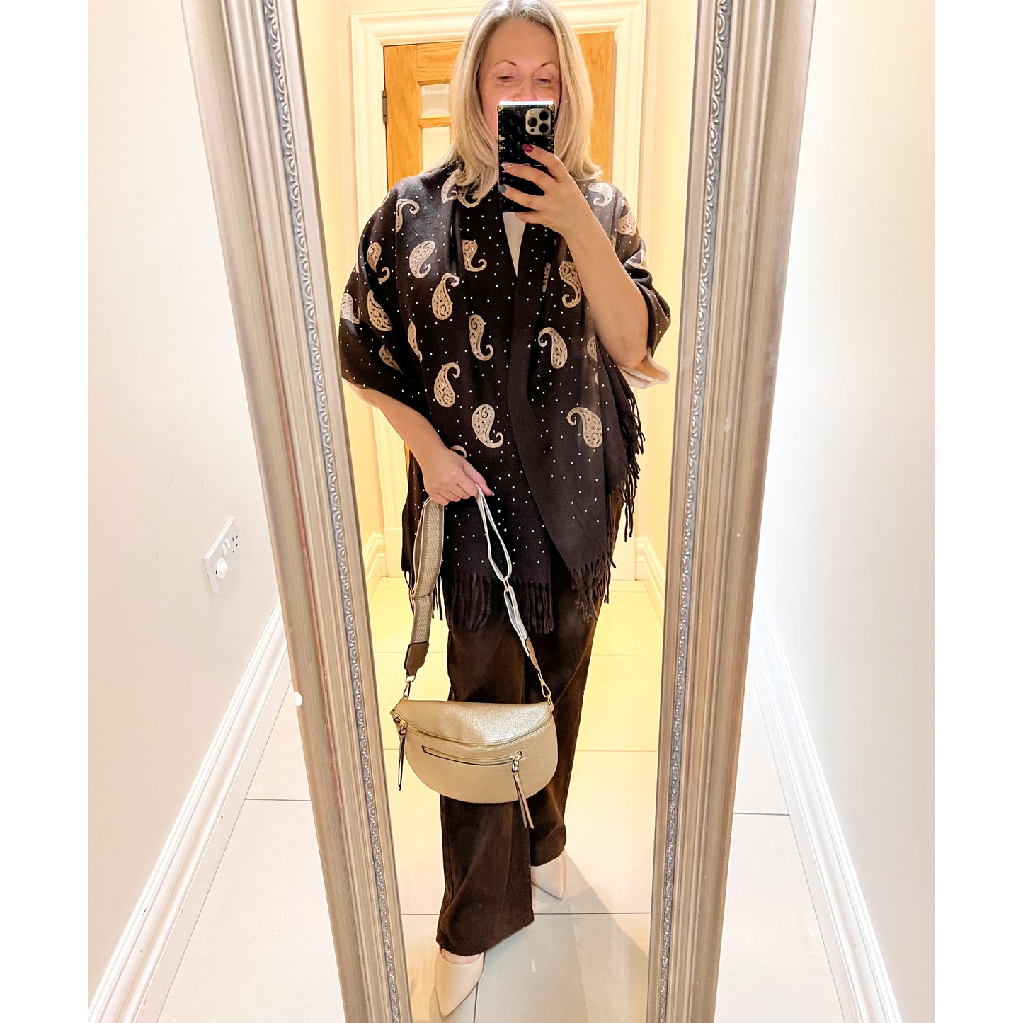 Gold Metallic Crossbody Bag