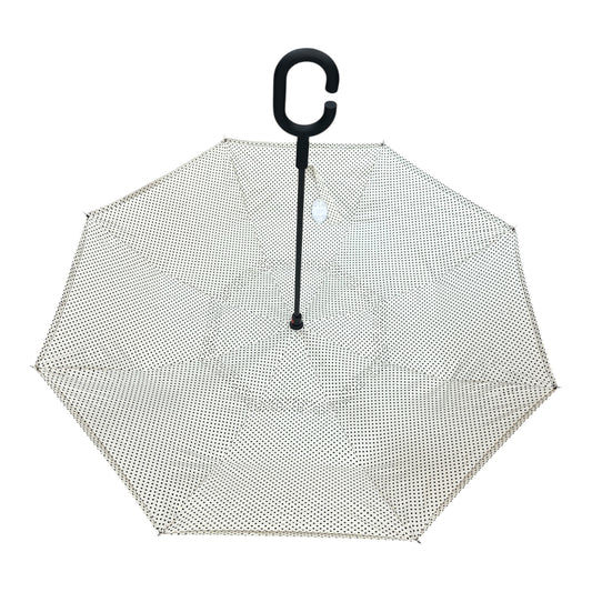 Upside Down Umbrella Polka Dot Cream & Black