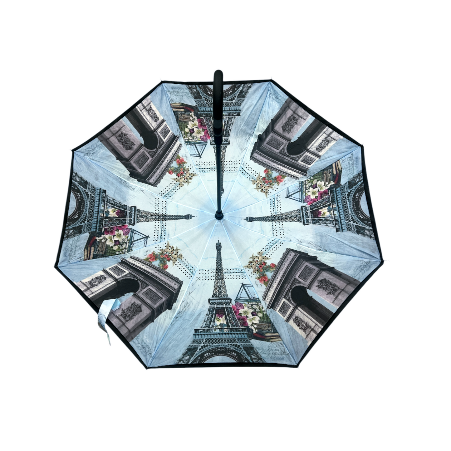 Upside Down Umbrella Powder Blue Paris Design