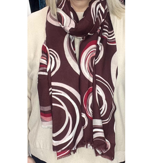 Mulberry Scarf Cream Swirls
