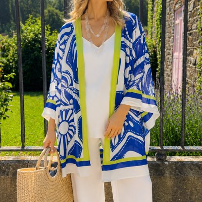 Kimono Cobalt Cream & Lime